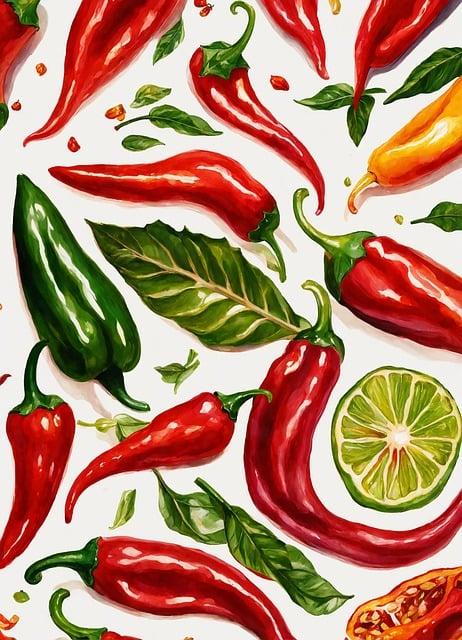 Chilli papričky: malá pálivá pomocníci při ⁢hubnutí